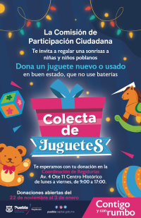 REGIDORES DE PUEBLA INVITAN A DONAR JUGUETES PARA AYUDAR A LOS REYES MAGOS